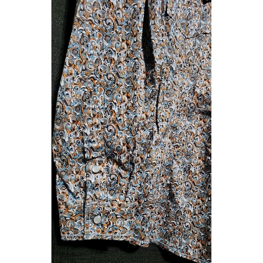 Panhandle Rough Stock Western Shirt Women's Sz M Paisley Rodeo Pearl Snap New - Picture 2 of 10